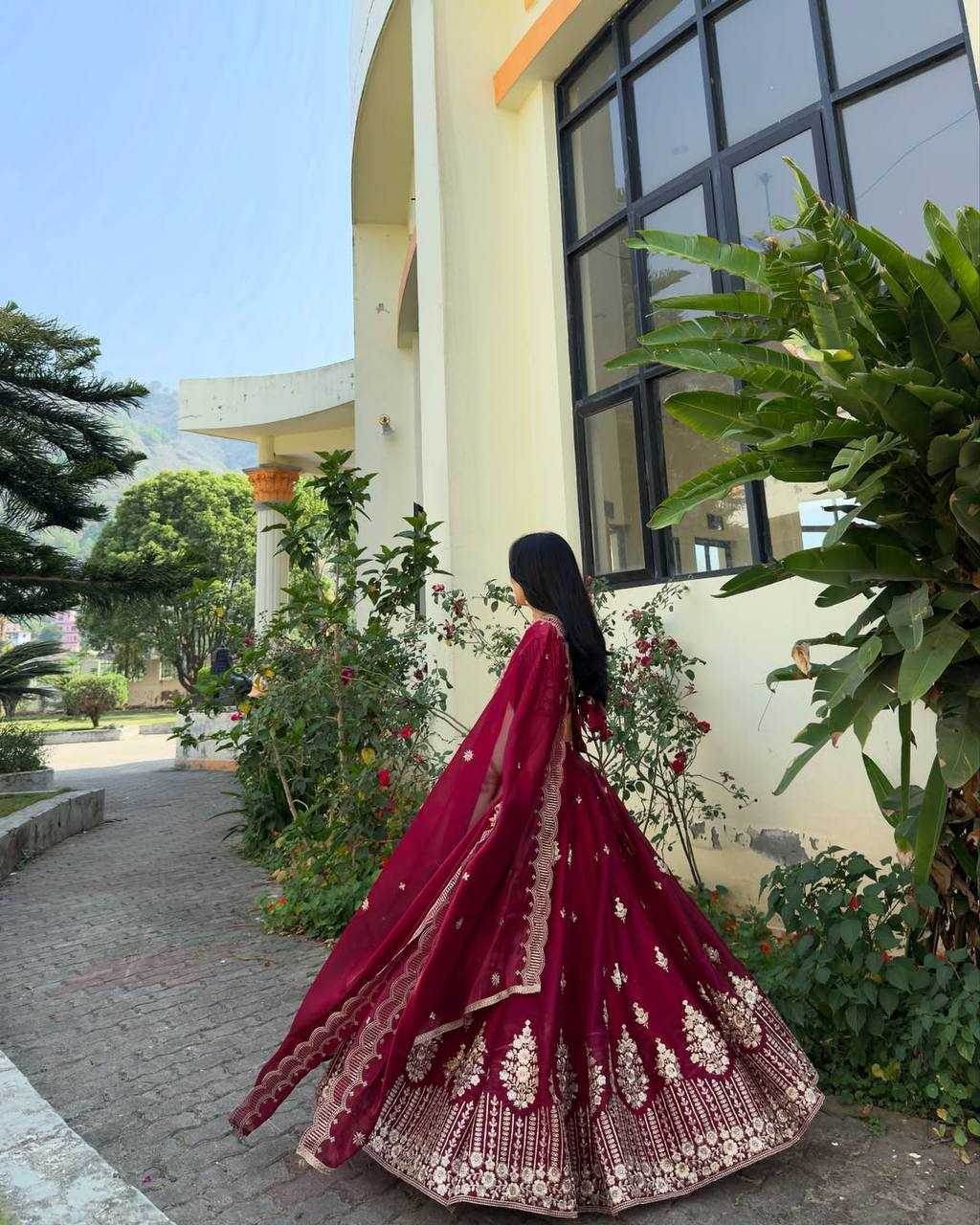 Jimmy Choo Designer Embroidered Lehenga - MYLUXURY LANE ENTERPRISE